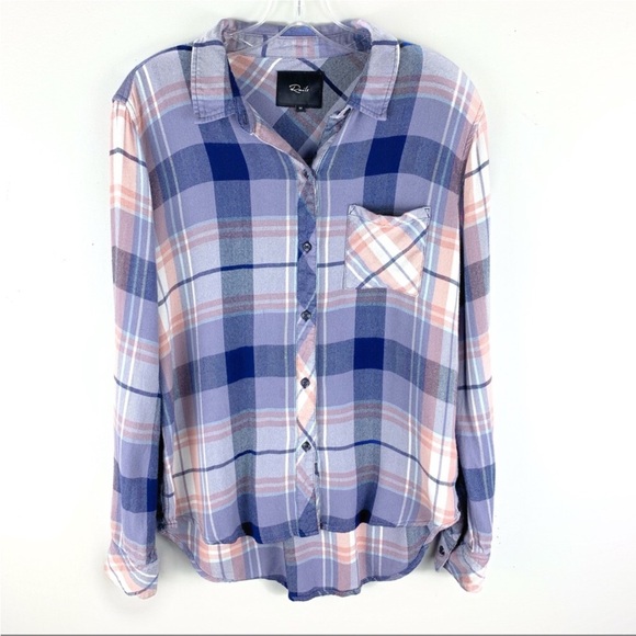 Rails Hunter plaid flannel shirt Coast button front long sleeve Size S - Picture 2 of 6